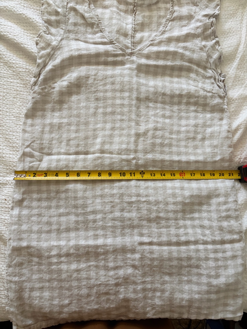 Cynthia Rowley 100% Linen Gingham Dress - Picture 5 of 5
